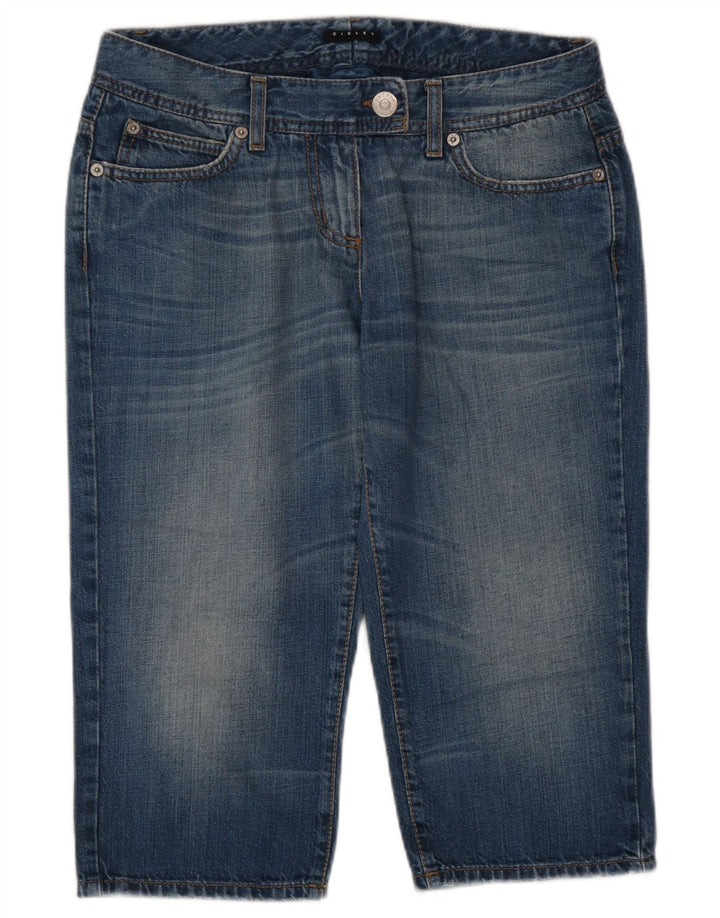 Sisley Damen Bermuda-Jeansshorts IT 42 Large W30 Blaue Baumwolle