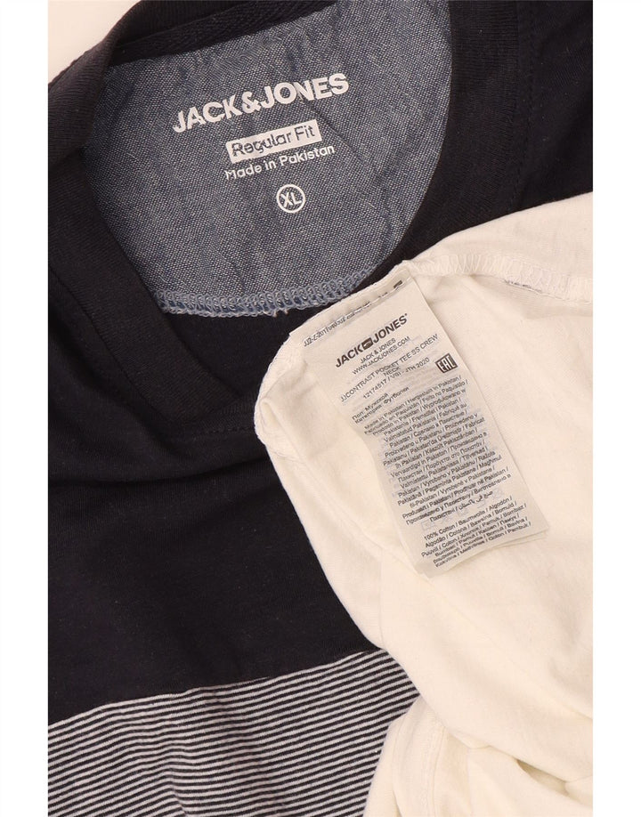 Jack & Jones Herren-T-Shirt mit normaler Passform, XL, mehrfarbig, Farbblock