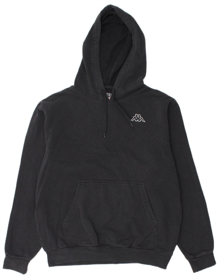KAPPA Herren-Kapuzenpullover, mittelschwarz, Baumwolle