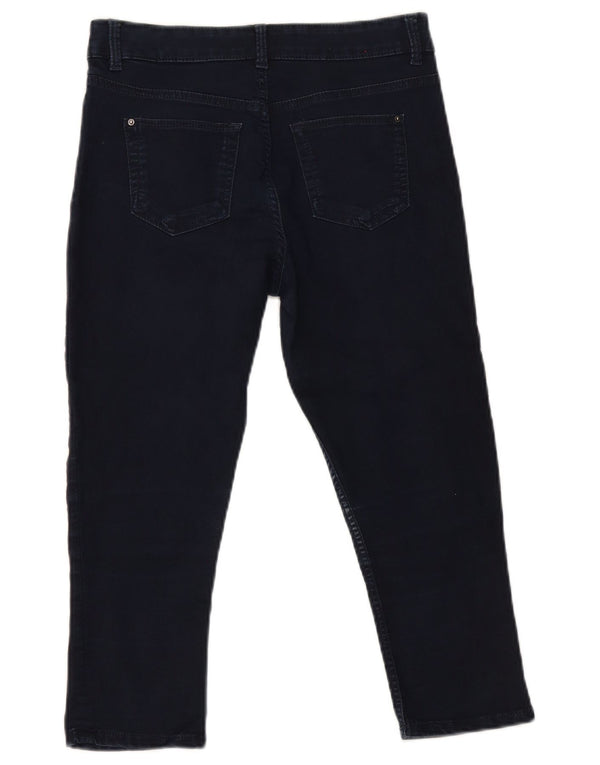 Marks & Spencer Damen Capri Skinny Jeans UK 10 Small W29 L21 Marineblau