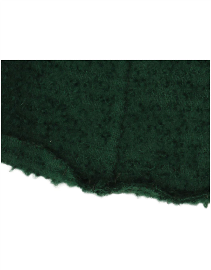 VINTAGE Zweireihiger Damenmantel UK 14 Mittelgrün