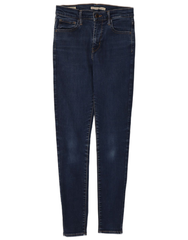 Levi's Damen 720 High Rise Super Skinny Jeans W27 L30 Marineblau Baumwolle