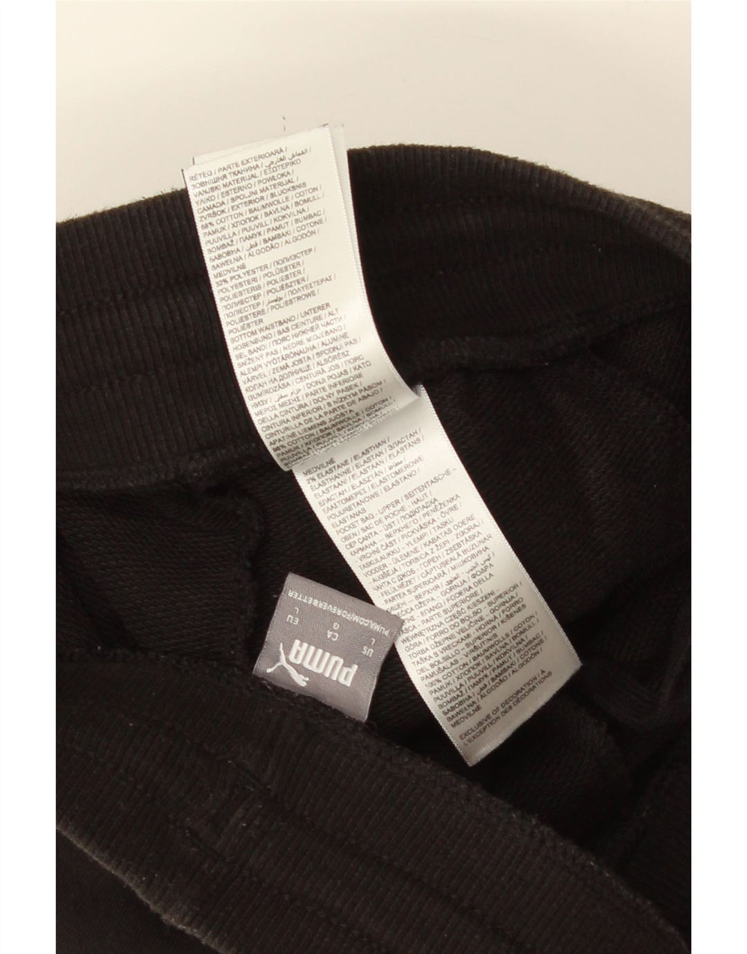 Puma Damen Sportshorts UK 14 Large Schwarz Baumwolle