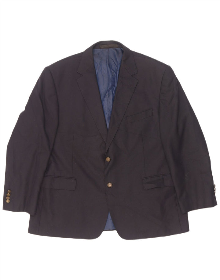 Marks & Spencer Herren-Blazer mit 2 Knöpfen, UK 46, XL, Marineblau, Polyester