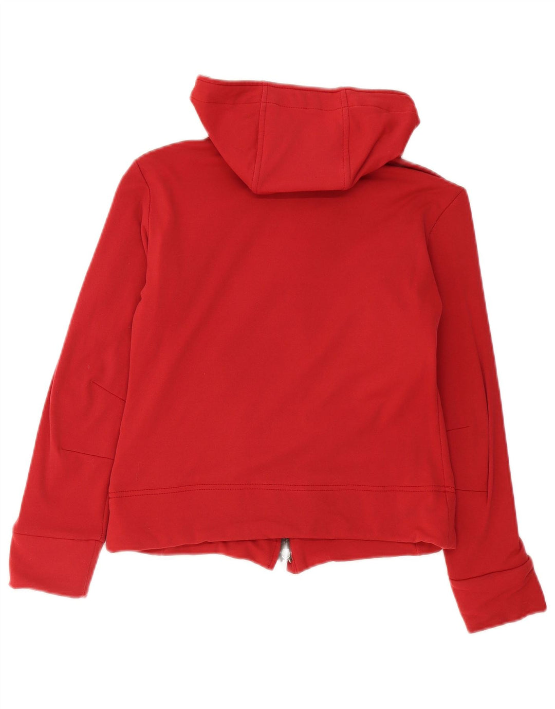 Murphy & Nye Damen Crop Zip Hoodie Pullover UK 14 Mittelrot