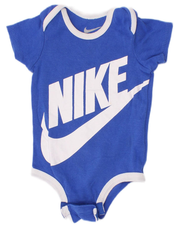 Nike Baby-Jungen-Body mit Grafik, 0–3 Monate, blaue Farbblock-Baumwolle