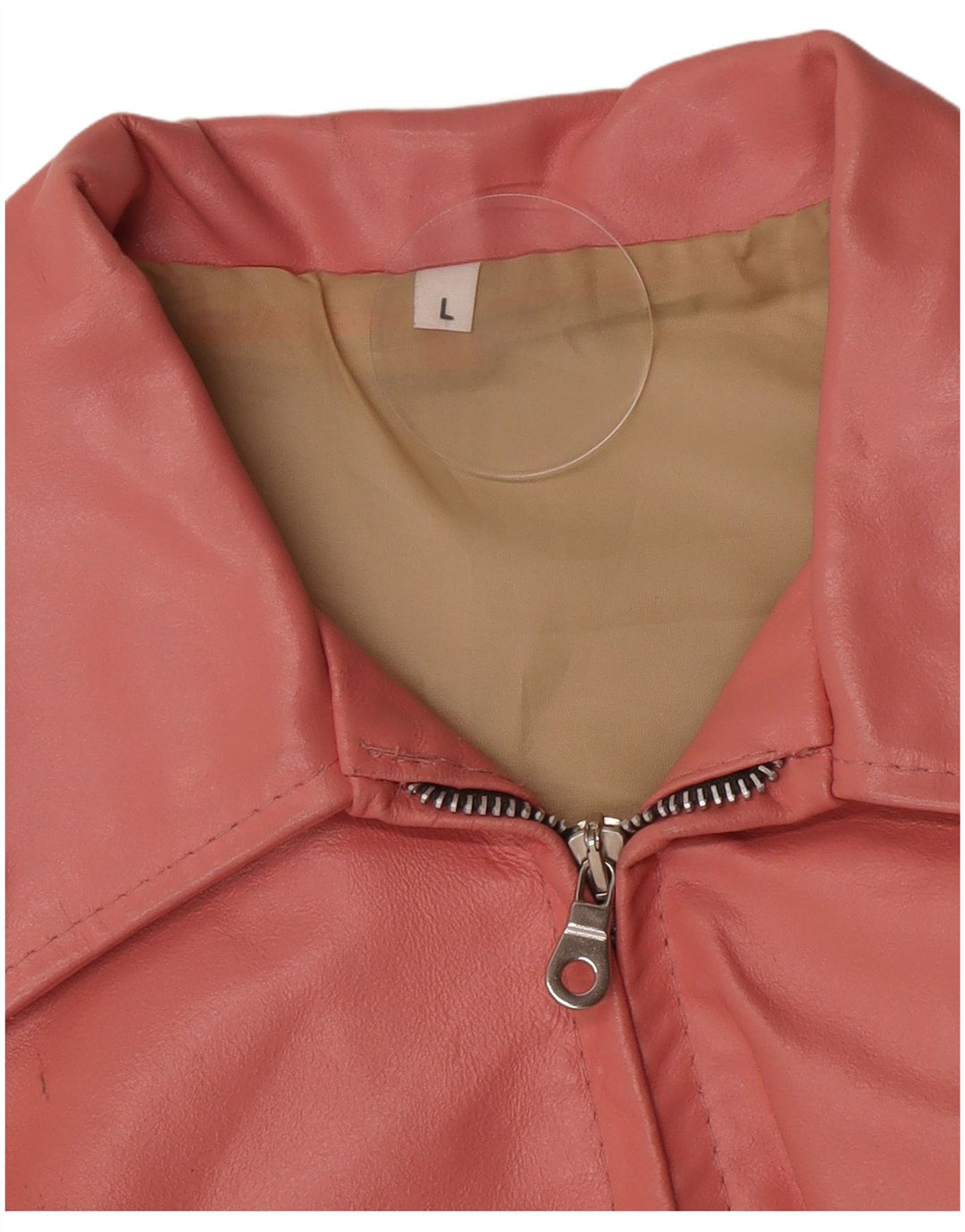 Vintage Damen Lederjacke UK 14 Large Pink