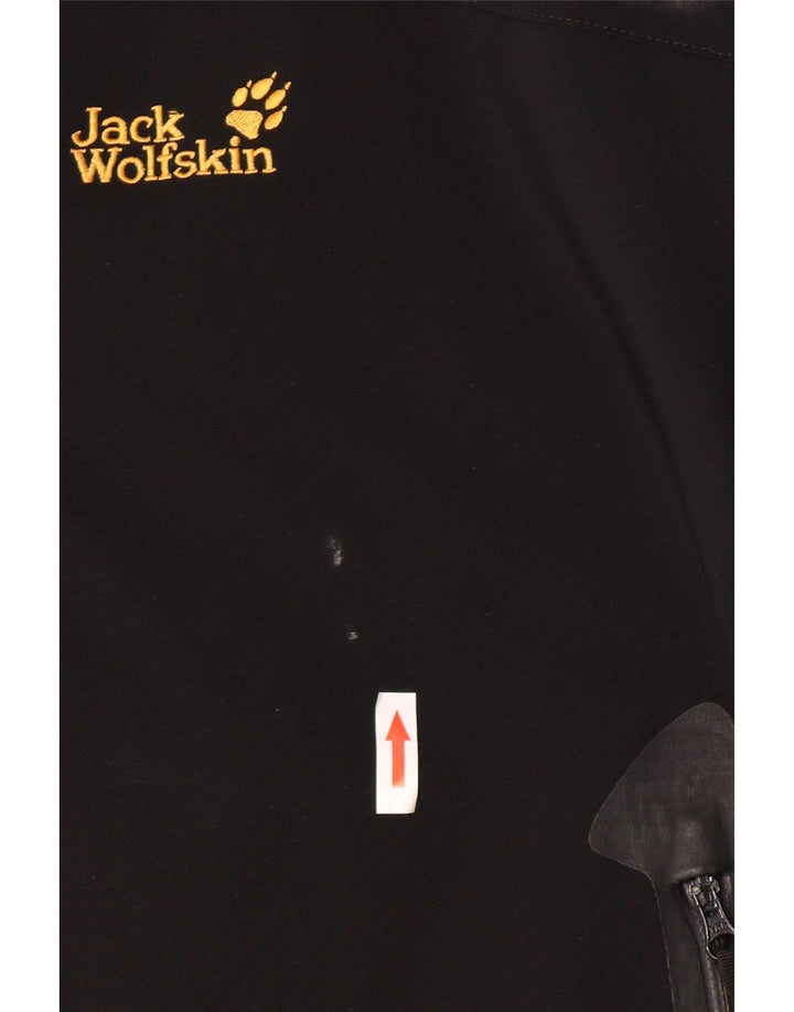 Jack Wolfskin Herren-Windbreakerjacke mit Kapuze, UK 40/42, Größe L, Schwarz, Polyester
