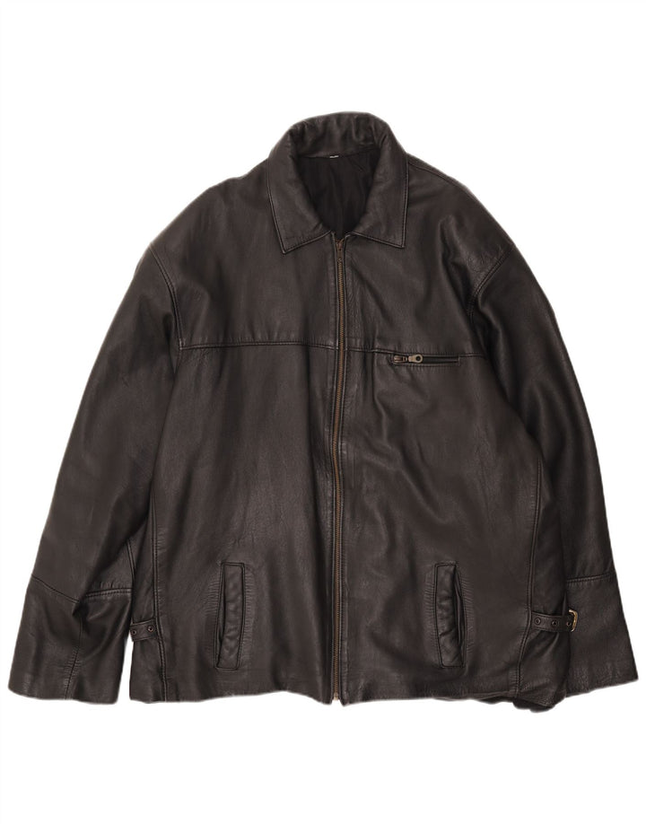 Vintage Herren Lederjacke UK 44 2XL Schwarz