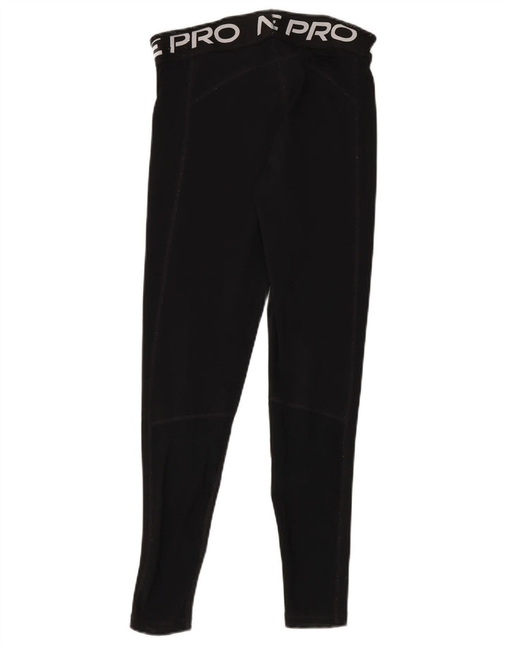 Nike Womens Graphic Leggings UK 12 Mittelschwarzes Polyester