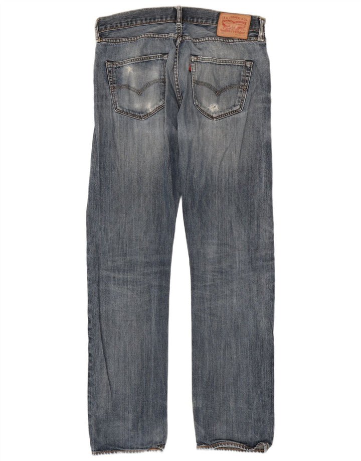 Levi's Herren 501 Distressed Straight Jeans W33 L36 Blaue Baumwolle