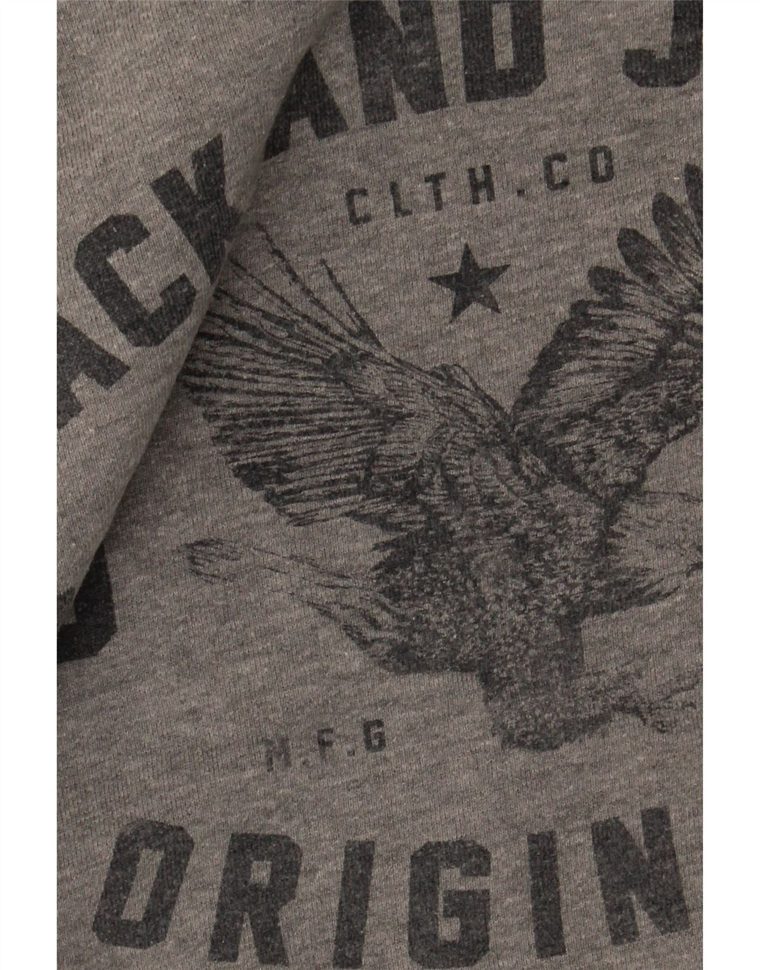 Jack & Jones Herren-Sweatshirt mit Grafik, Größe S, Grau, Baumwolle