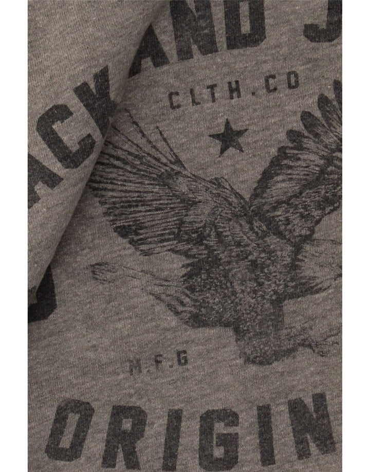 Jack & Jones Herren-Sweatshirt mit Grafik, Größe S, Grau, Baumwolle