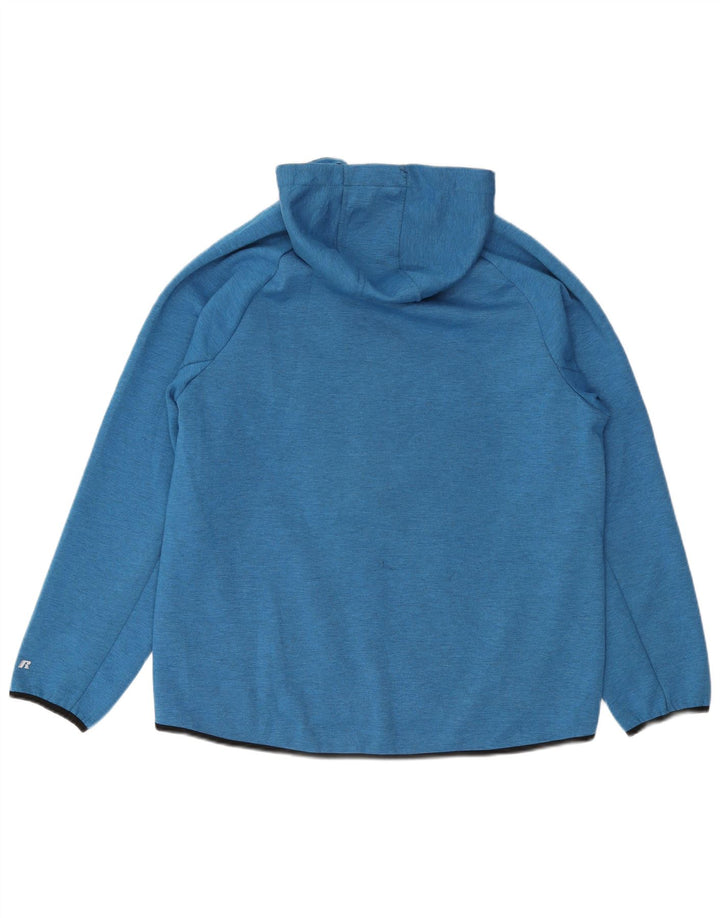 Russell Athletic Herren-Kapuzenpullover mit Reißverschluss, UK 42/44, große blaue Baumwolle