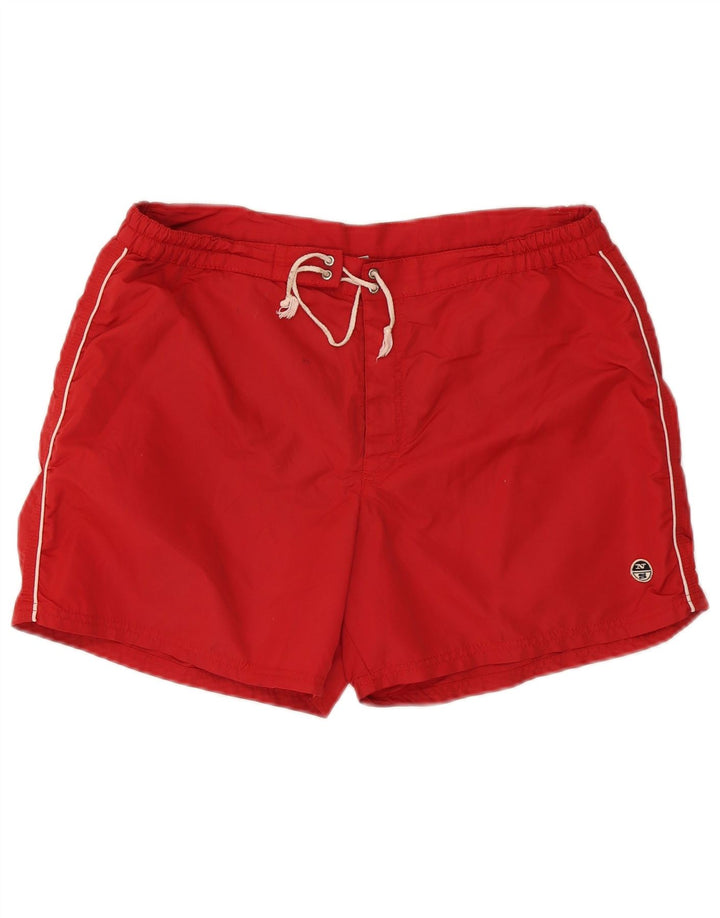 North Sails Herren-Badeshorts, groß, rotes Nylon