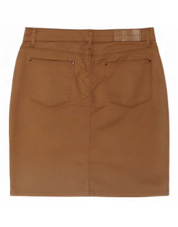 Zara Damen Minirock EU 42 Large W32 Beige