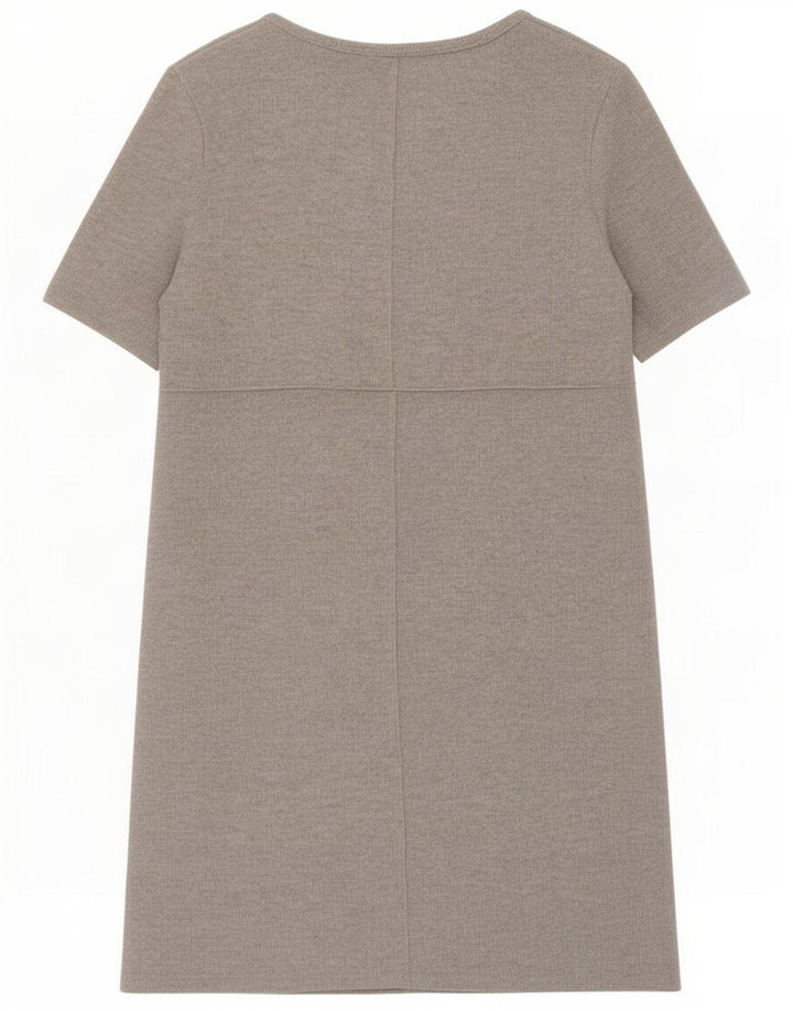 Zara Damen Etuikleid UK 12 Mittelgraues Polyester