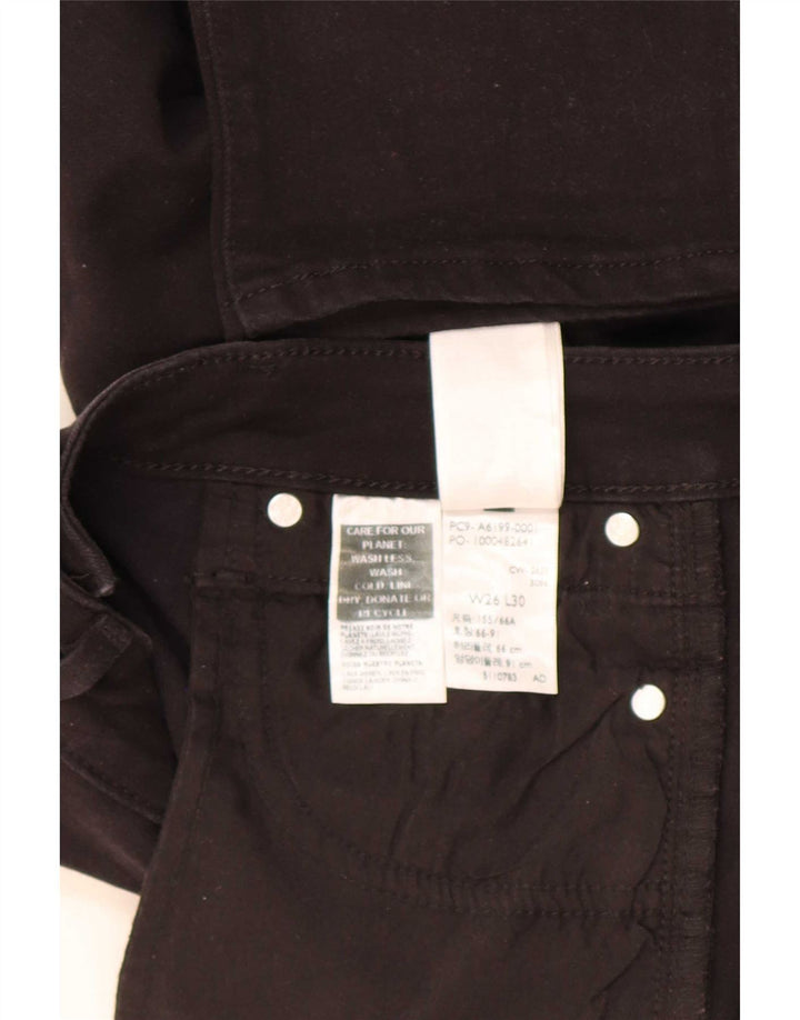 Levi's Damen 712 Slim Jeans W26 L30 Schwarz Baumwolle