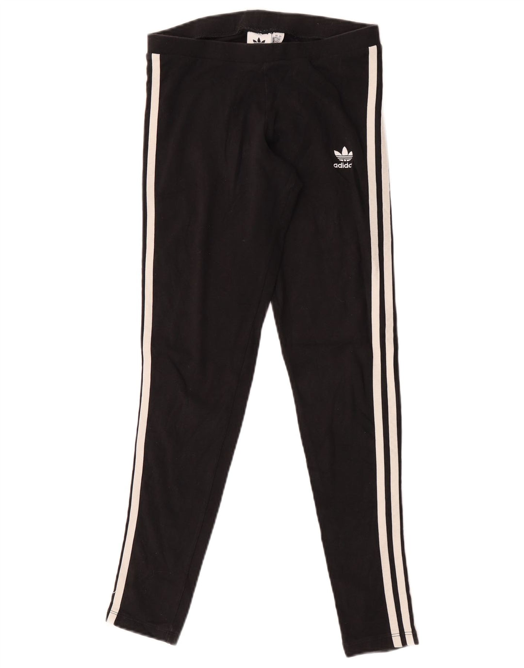 Adidas Damen Leggings UK 10 Small Schwarz Baumwolle