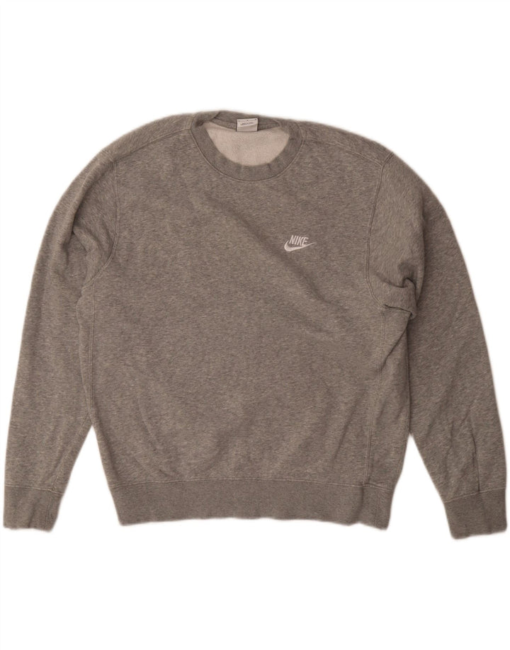 Nike Damen-Sweatshirt in Übergröße, Gr. 14, mittelgrau gefleckte Baumwolle