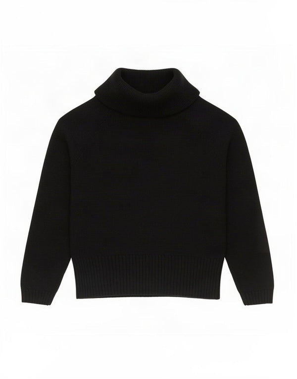 Hobbs Damen-Pullover, bauchfrei, 3/4-Ärmel, Rollkragenpullover, Gr. 14, mittelschwarz