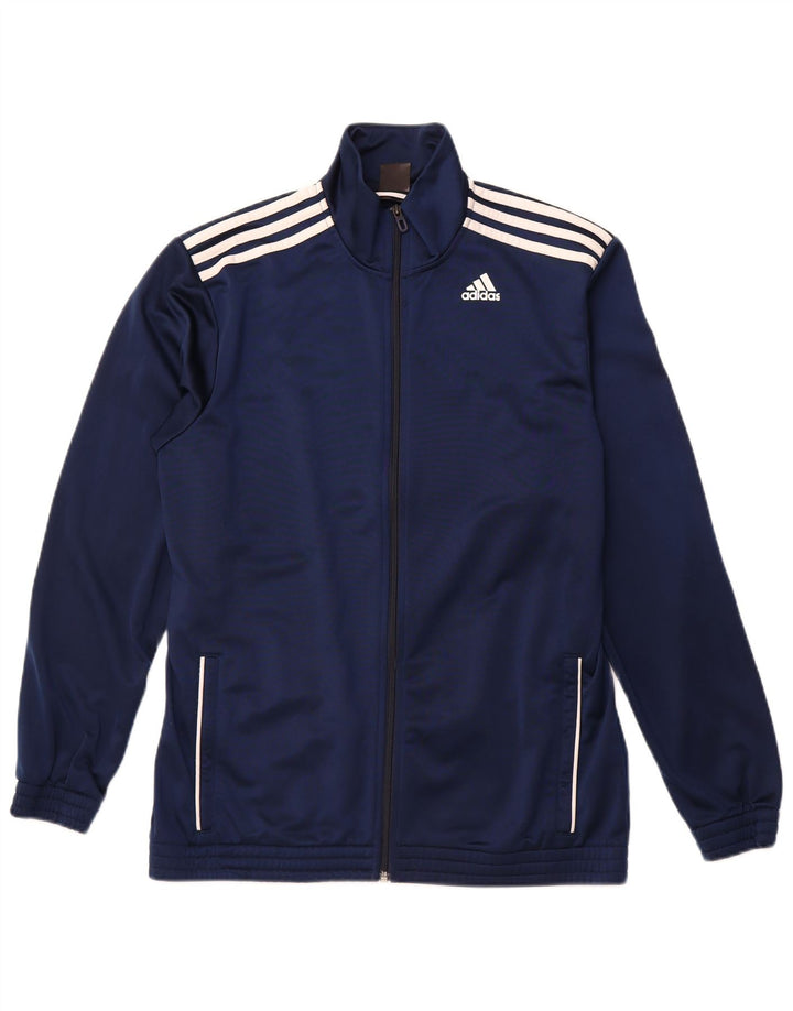 ADIDAS Herren-Trainingsanzug, Top-Jacke, UK, Größe 44/46, groß, marineblau, Polyester