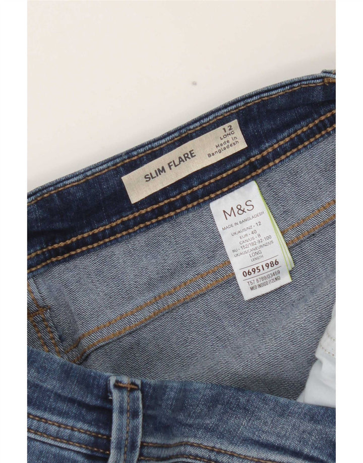 Marks & Spencer Damen-Jeans, lang, schmal, ausgestellt, UK 12, M, W28, L32, Blau