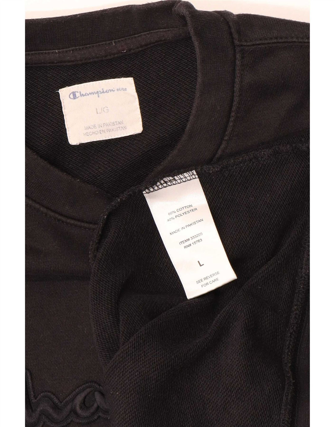Champion Herren-Sweatshirt mit Grafik, groß, aus schwarzer Baumwolle