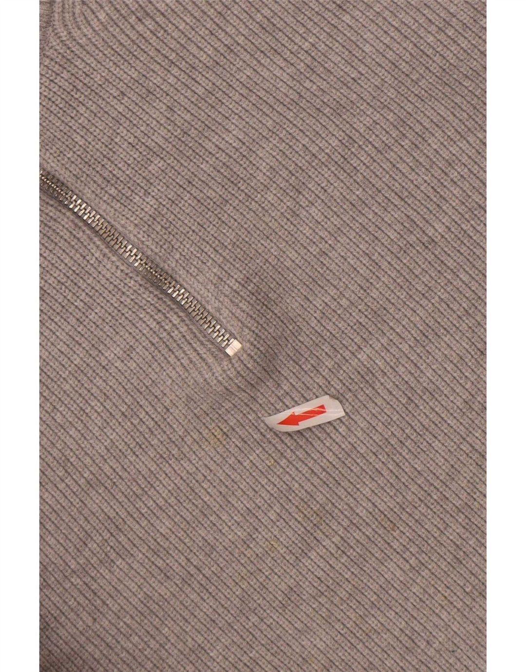 Marks & Spencer Herren-Pullover mit Reißverschluss am Hals, groß, aus grauem Polyester