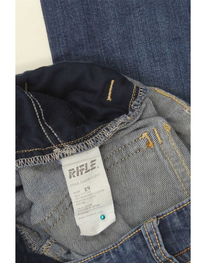 Rifle Damen Slim Jeans W29 L33 Blaue Baumwolle