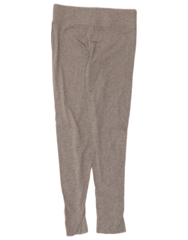 Tommy Hilfiger Womens Graphic Leggings UK 12 Mittelgraue Colourblock-Baumwolle