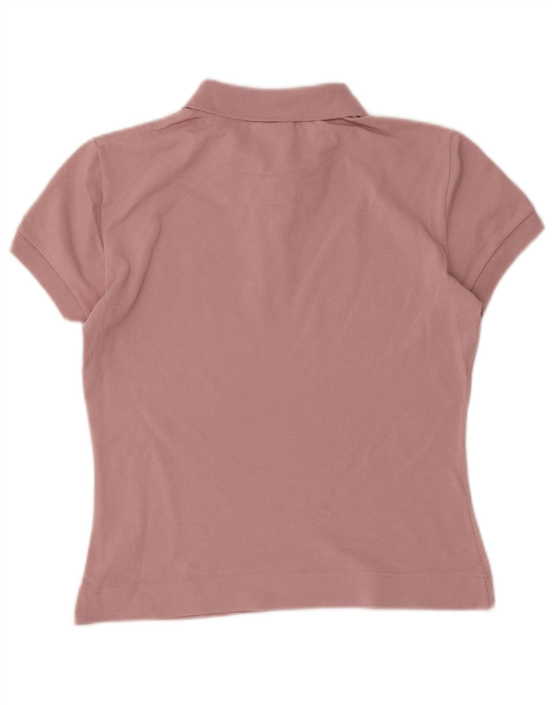 Lacoste Damen Crop Poloshirt Größe 40 Mittelrosa Baumwolle