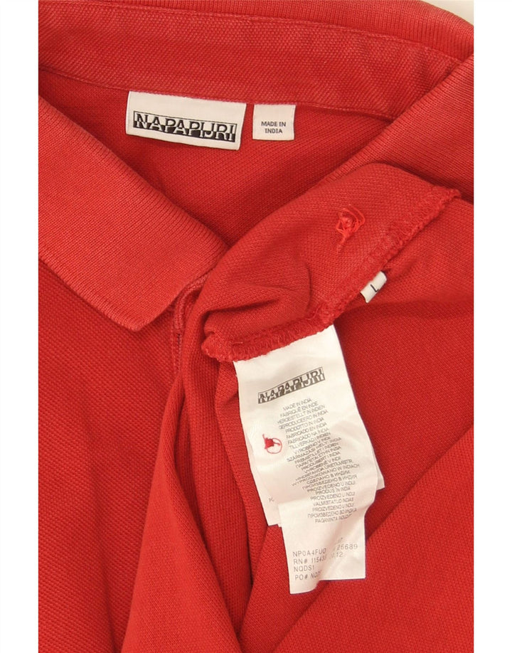 Napapijri Herren-Poloshirt, große rote Baumwolle