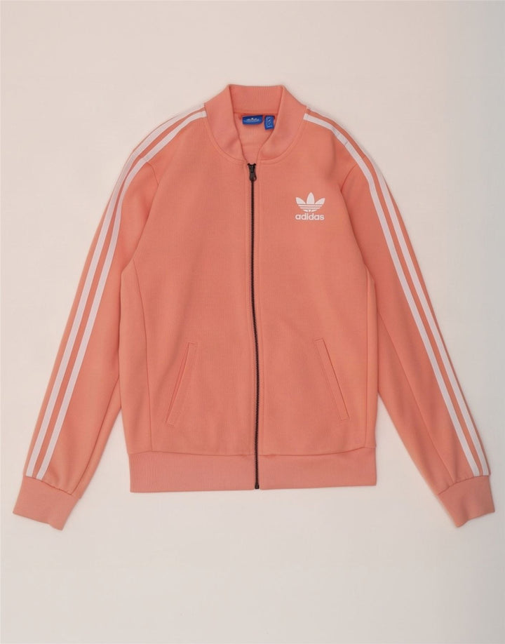 Adidas Womens Graphic Oversized Trainingsanzug Top Jacke UK 8 Small Pink