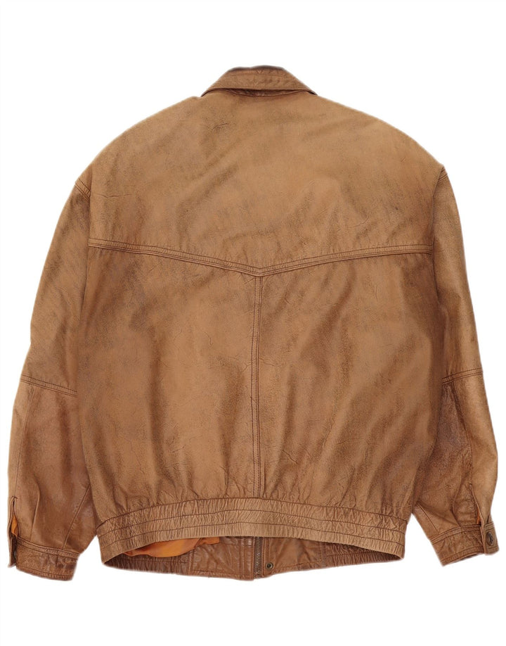 Paul Smith Herren Lederjacke IT 52 XL Braunes Leder