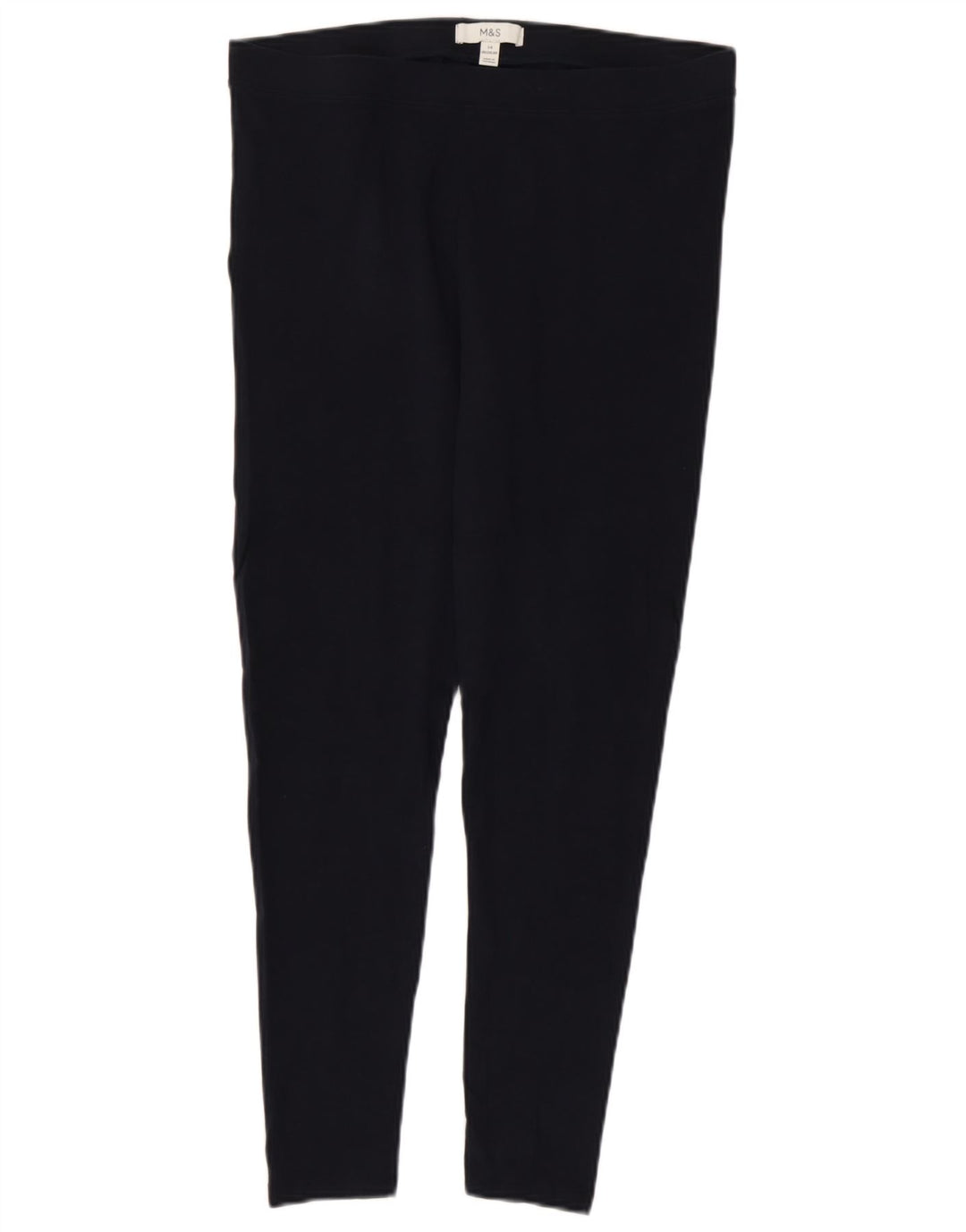 Marks & Spencer Damen Leggings UK 14 Large Marineblau Baumwolle