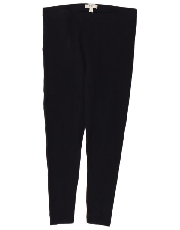 Marks & Spencer Damen Leggings UK 14 Large Marineblau Baumwolle