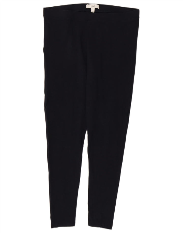 Marks & Spencer Damen Leggings UK 14 Large Marineblau Baumwolle