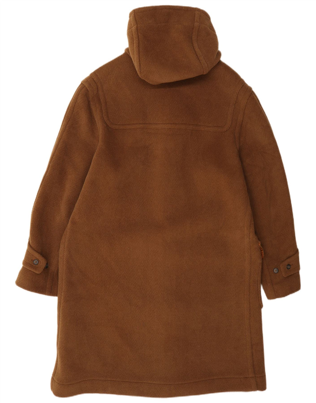 DAKS Herren-Dufflecoat mit Kapuze IT 48 Mittelbraune Wolle