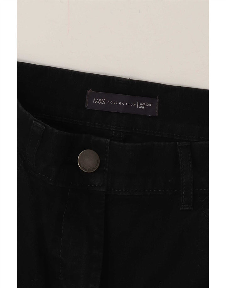 Marks & Spencer Damen Straight Jeans W32 L30 Schwarz