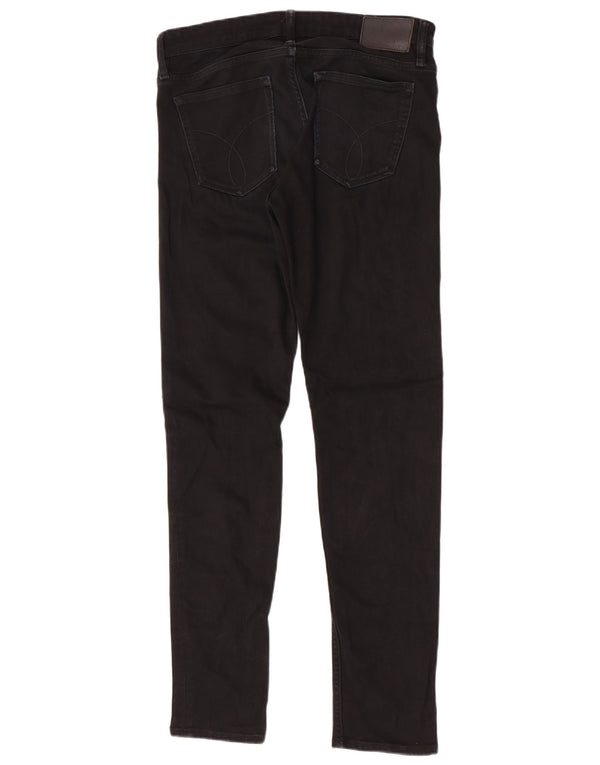 Calvin Klein Damen Skinny Jeans W32 L34 Schwarze Baumwolle