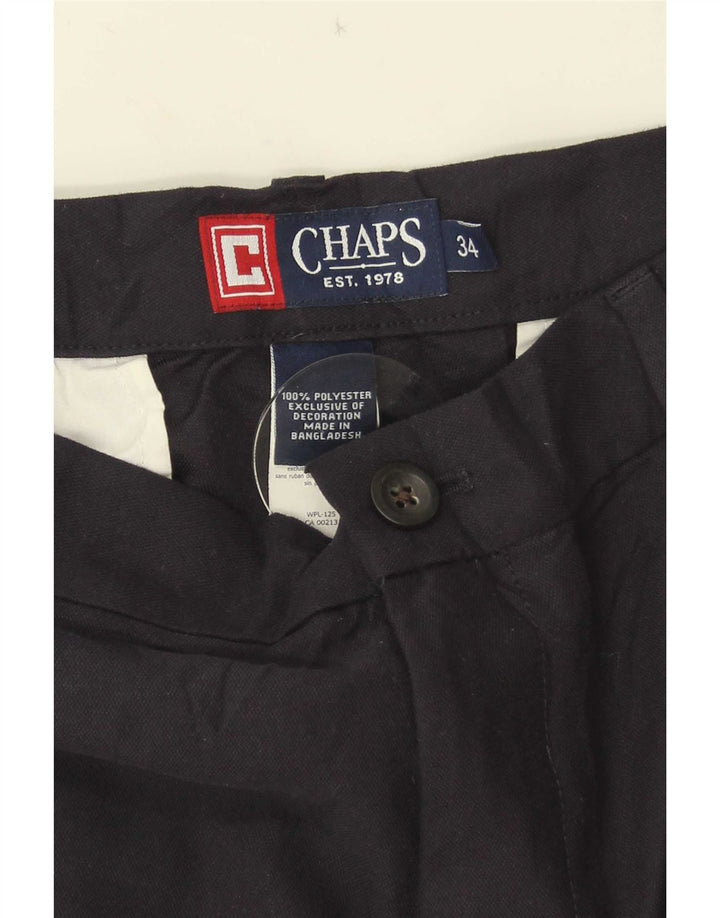 Chaps Herren Chino-Shorts W34 Large Schwarz Polyester