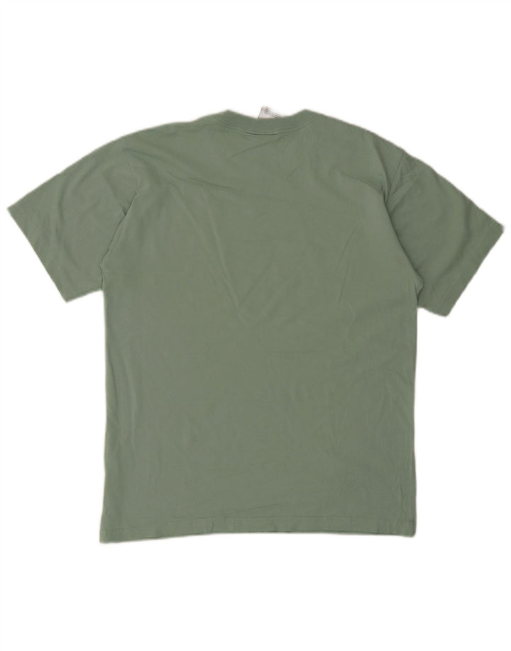 Adidas Herren Grafik-T-Shirt aus mittelgrüner Baumwolle