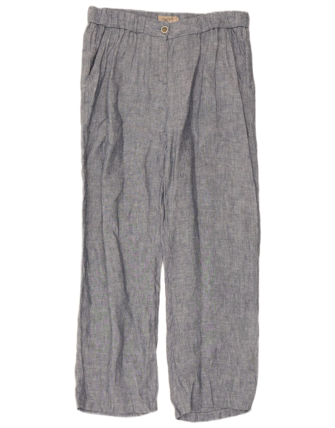 DACK'S Damen-Chinohose mit weitem Bein und Klammern, Größe S, W30, L27, Blau