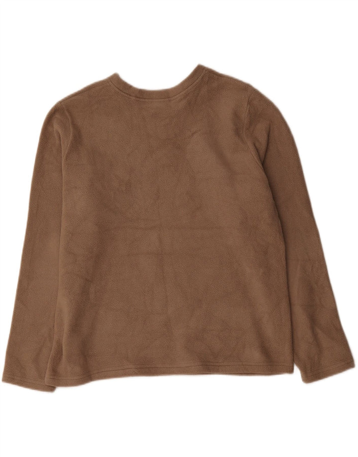 L.L.Bean Damen Fleecepullover UK 16 Large Beige Polyester