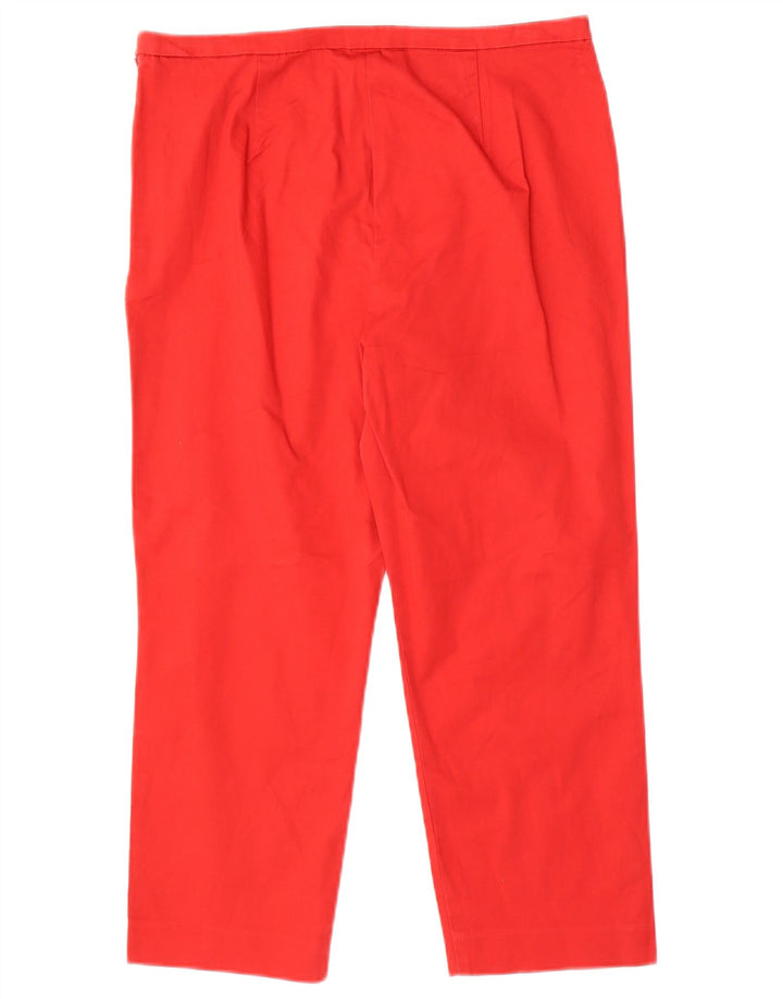Marks & Spencer Damen Gerade Caprihose UK 12 Medium W30 L21 Rot
