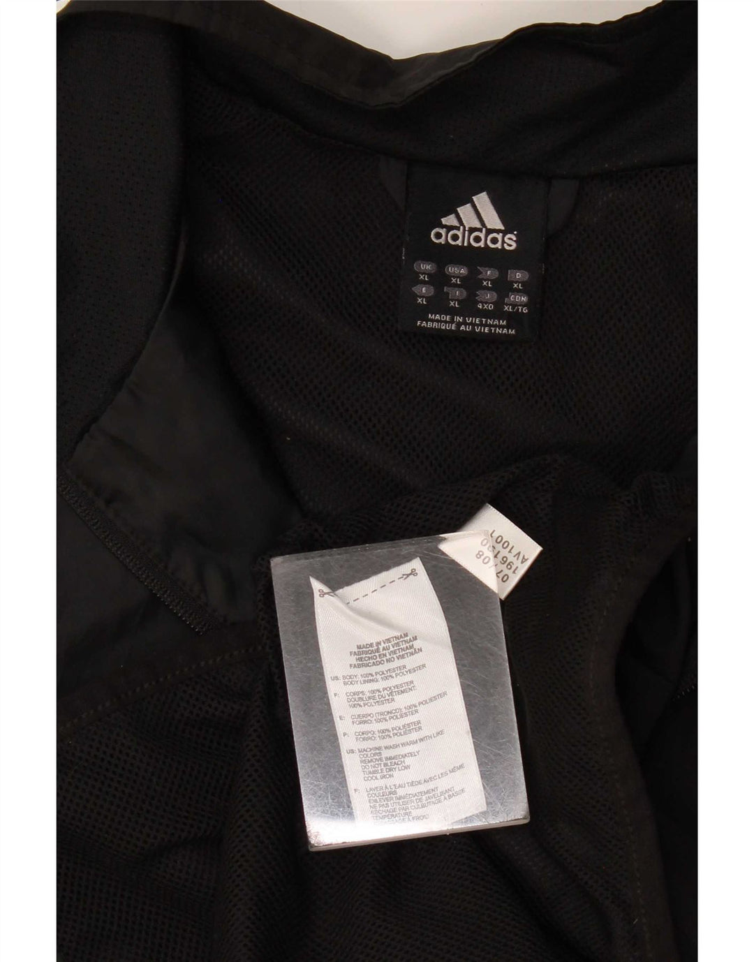 Adidas Herren Trainingsanzug Top Jacke XL Schwarz Polyester
