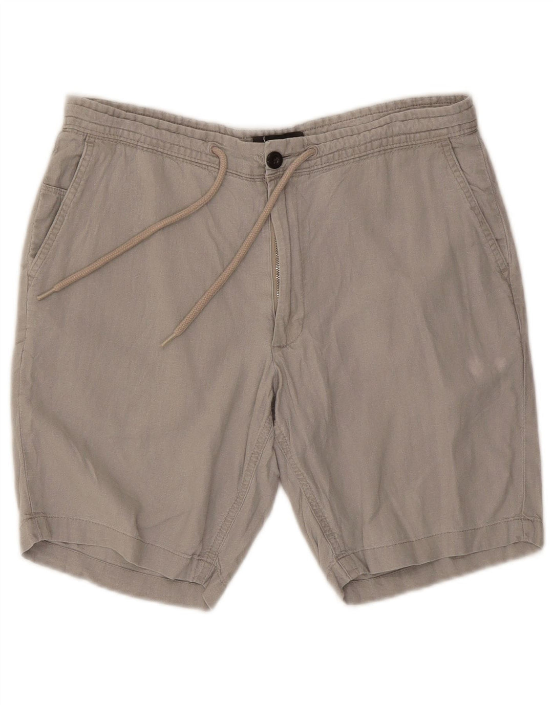 Marks & Spencer Herren-Chinoshorts, Größe L, W34, graues Leinen