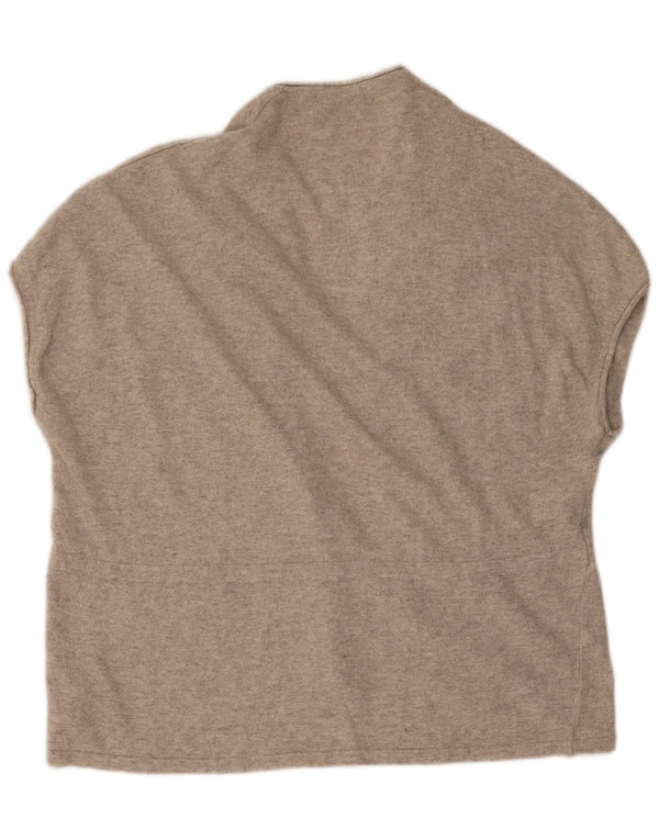 Zara Womens Oversized Cardigan Sweater UK 14 Medium Beige Flecked Viscose