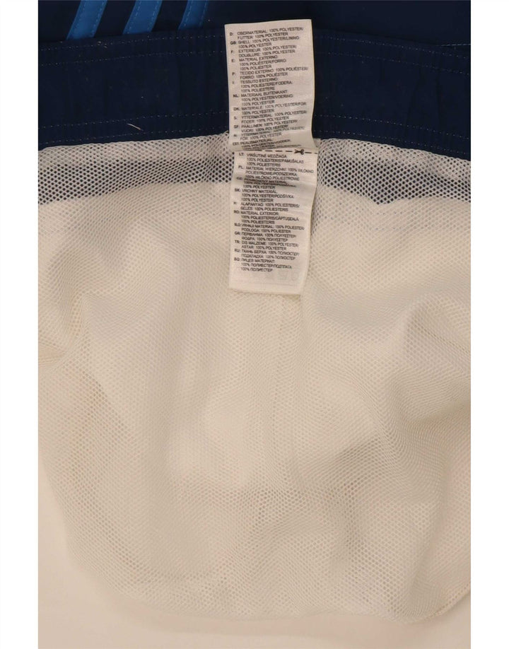 Adidas Herren-Badeshorts mit Grafik, mittelweißes Farbblock-Polyester